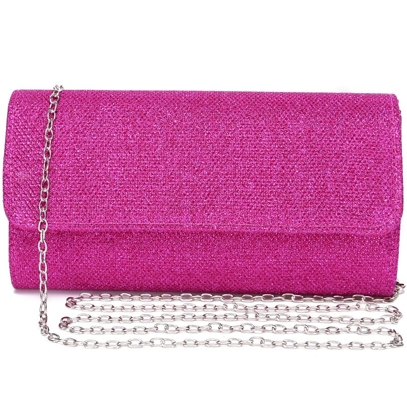 Outrip Women's Evening Bag Clutch Purse Glitter Party Wedding Handbag with Chain (Rose) - Image 1